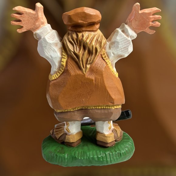 Vtg Set of 2 David Frykman Figurines The Golfers Funny Ol Lady & Ol Man Bookends - Picture 8 of 15